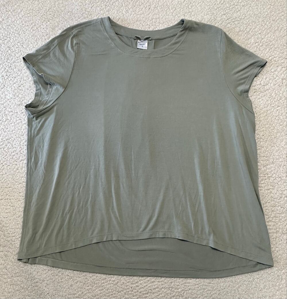 Athleta Womens Short Sleeve Tee Shirt Top Size XL